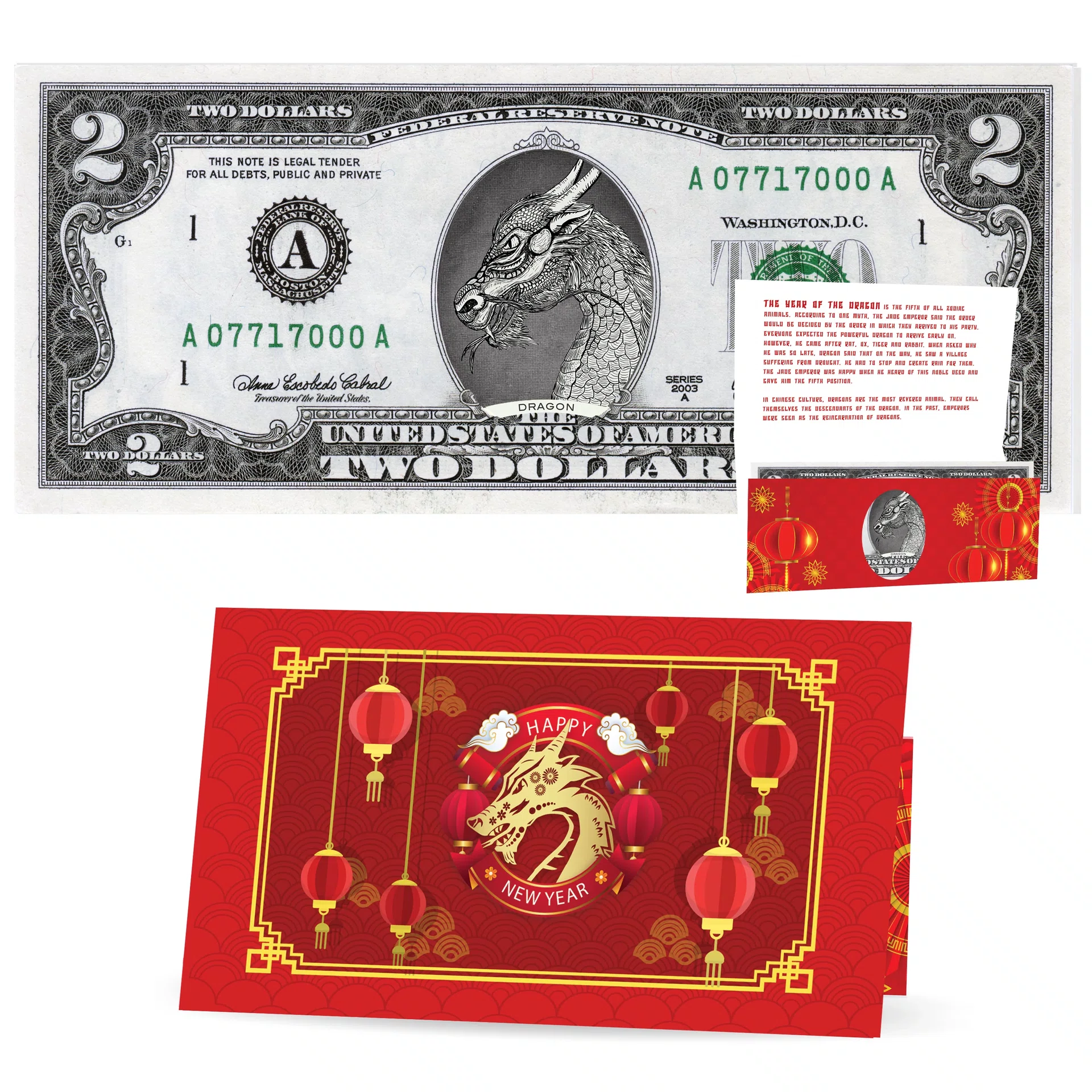 Real 2.0 USD Chinese New Year Money